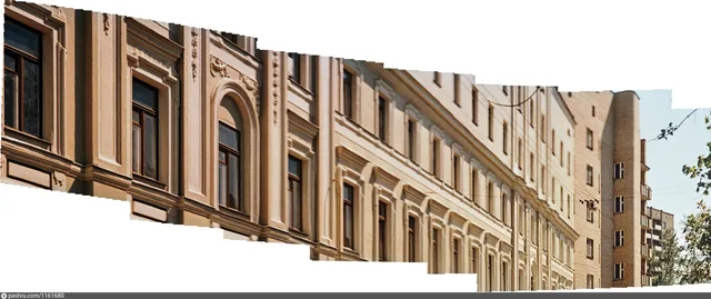 Западные фасады домов 14 стр. 1 и 12 по Большому Власьевскому переулку