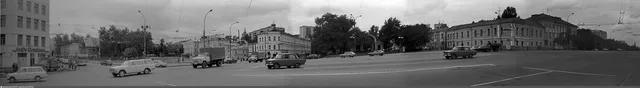 Панорама Кропоткинской площади (Пречистенских ворот)