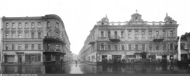 Улица Горького, 55 и 57 (гостиница "Тверь"). Малый Палашевский переулок