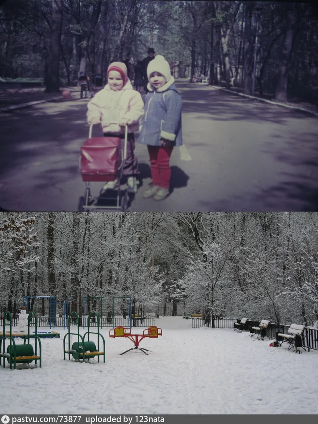 Детский парк № 2 в Щемиловском переулке. Как было и как стало (1989, 2012 гг.)